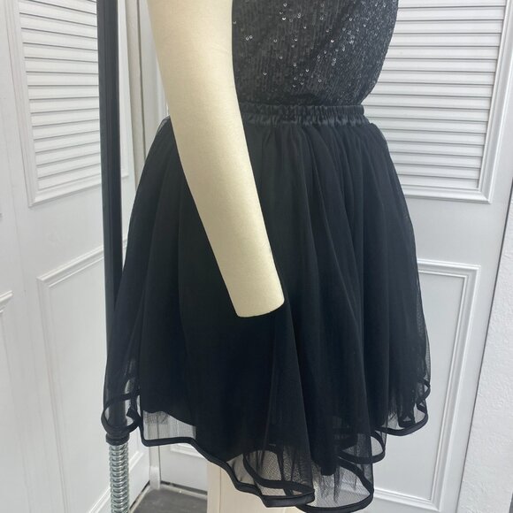 Dance Black Netted Full Skirt Sz M - Picture 3 of 11